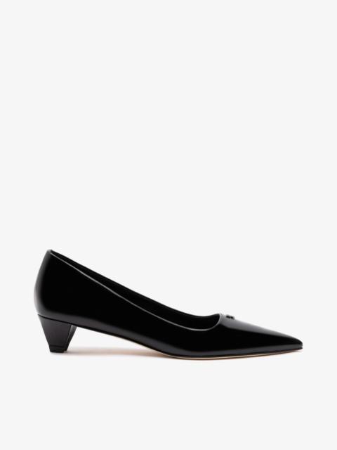 Larroudé Ruth Pump In Black Box Leather