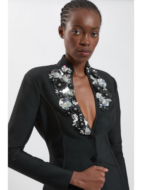 KAREN MILLEN Embellished Figure Form Fitted Blazer Jacket