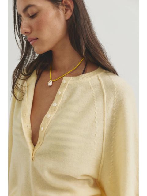 FREE PEOPLE Porta Cashmere Henley Sweater