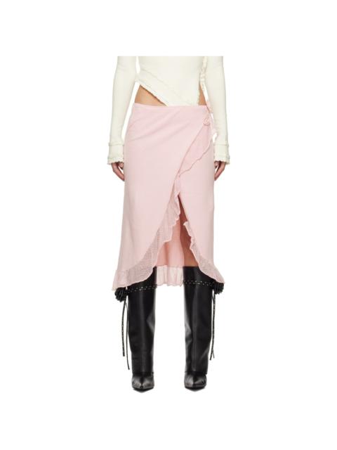 GUIZIO Pink Bellamar Midi Skirt
