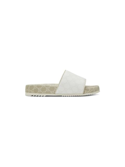GUCCI GG-print canvas slides