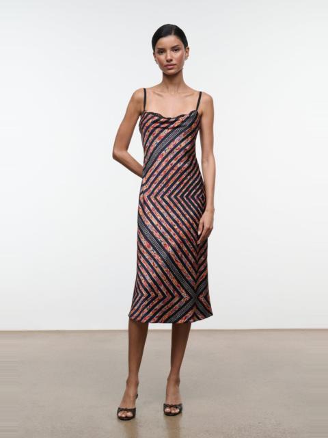 STAUD STAUD EVANGELINE SILK MIDI DRESS STUDIO