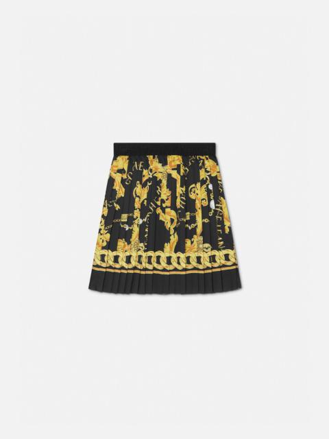 VERSACE JEANS COUTURE Chain Couture Pleated Mini Skirt