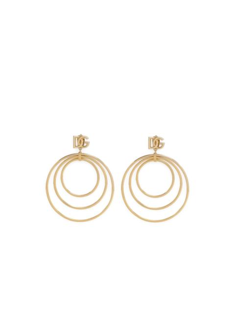 Dolce & Gabbana DG logo-charm multi-hoop earrings
