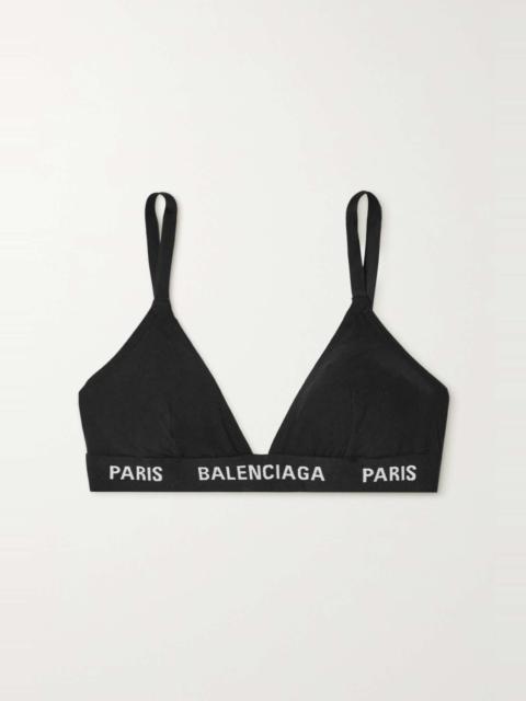 BALENCIAGA Stretch-cotton jersey soft-cup triangle bra