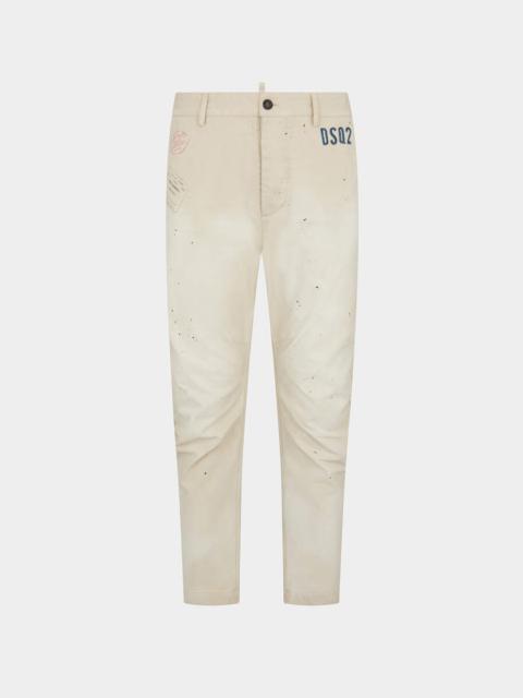 DSQUARED2 D2 STAMPS SEXY CHINO PANTS