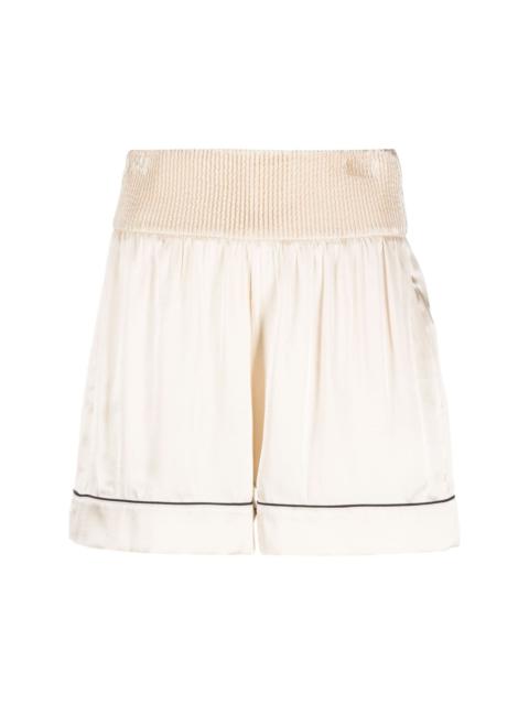 Off-White elasticated-waist satin shorts
