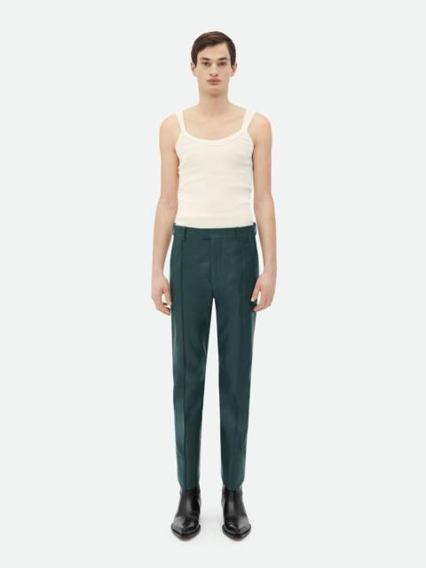 Bottega Veneta Curved Shape Leather Trousers