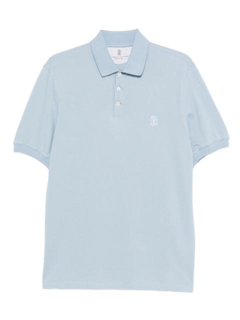 Brunello Cucinelli Brunello Cucinelli Embroidered Cotton Polo Shirt