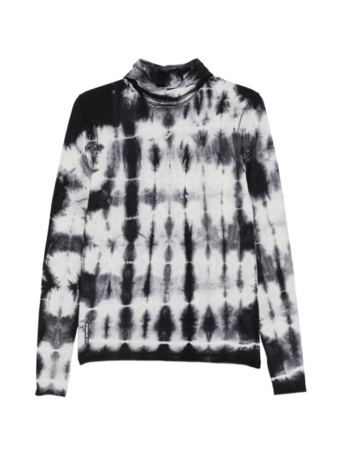 Asics tie-dye high-neck top