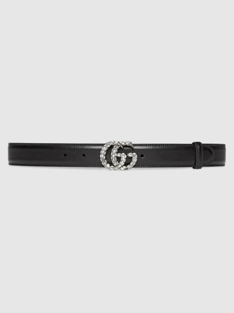 GG Marmont thin belt with crystals