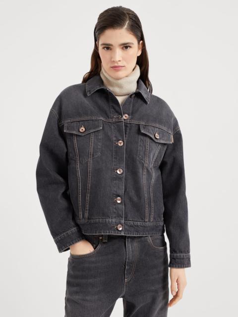 Brunello Cucinelli Authentic denim jacket with shiny tab