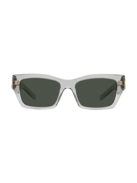 Givenchy Women's 4G Rectangular Sunglasses - Transparent Grey Green