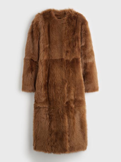 TOTEME Silky shearling coat ginger