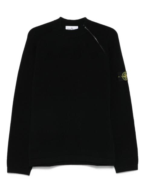 Stone Island Stone Island Side-zip Logo-patch Jumper