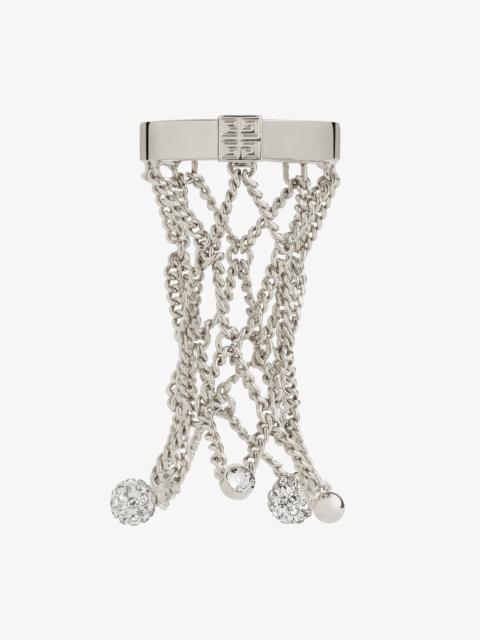 Givenchy PEARLING RING IN METAL WITH PEARLS AND CRYSTALS