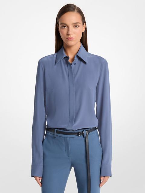 MICHAEL KORS COLLECTION Hansen Silk Crepe De Chine Shirt