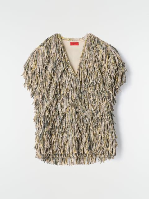 Lemaire FRINGED TOP IN FLASHBACK DRY SILK