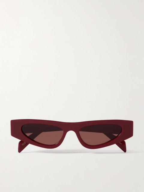 GUCCI Cat-eye acetate sunglasses Burgundy