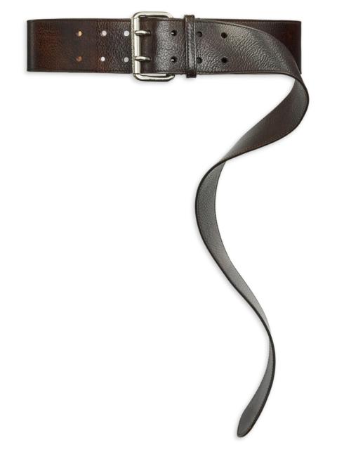 Ralph Lauren Women's Leather Double-Prong Belt - Vintage Brown
