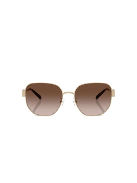 TORY BURCH tortoiseshell round-frame sunglasses