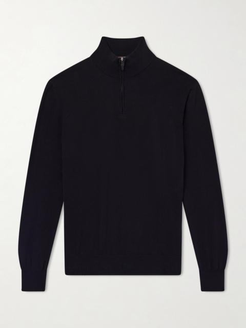 Canali Cotton Half-Zip Sweater