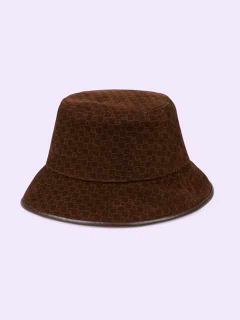 GUCCI Mini Square G suede bucket hat
