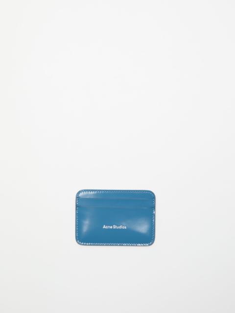 Acne Studios Leather card holder - Denim blue