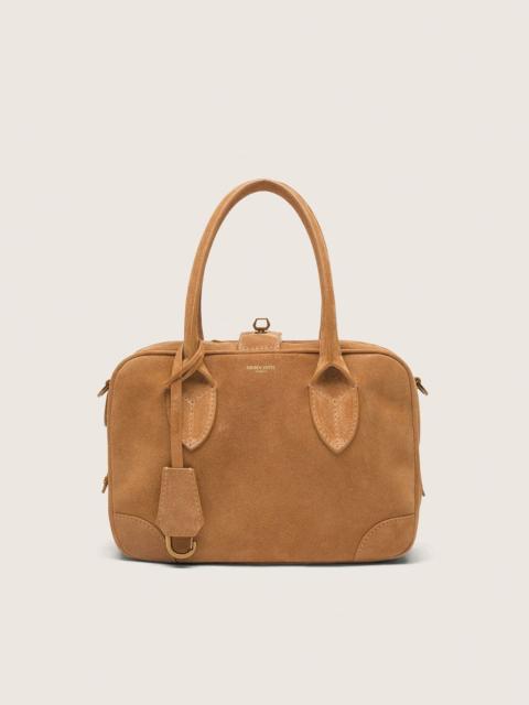 Golden Goose Vita Bag in camel-colored suede with gold details