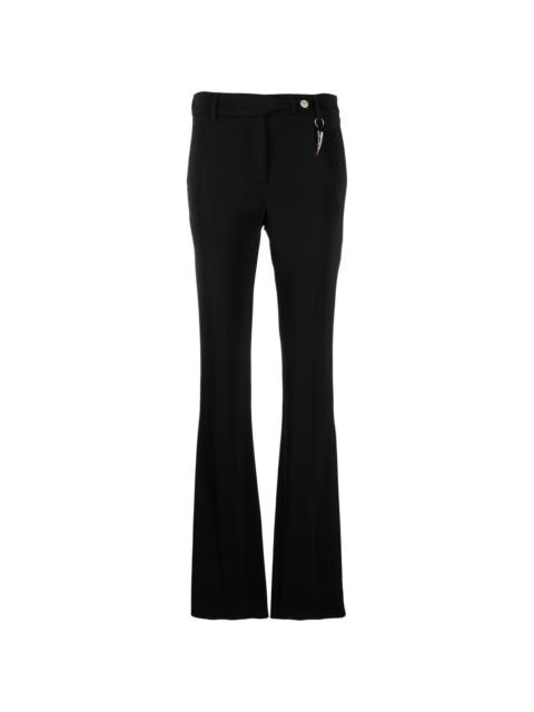 high-waist bootcut trousers