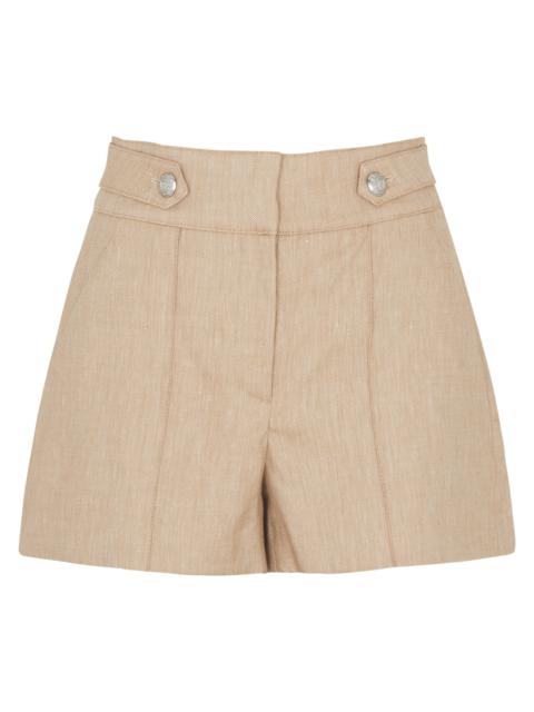 Runo linen-blend shorts
