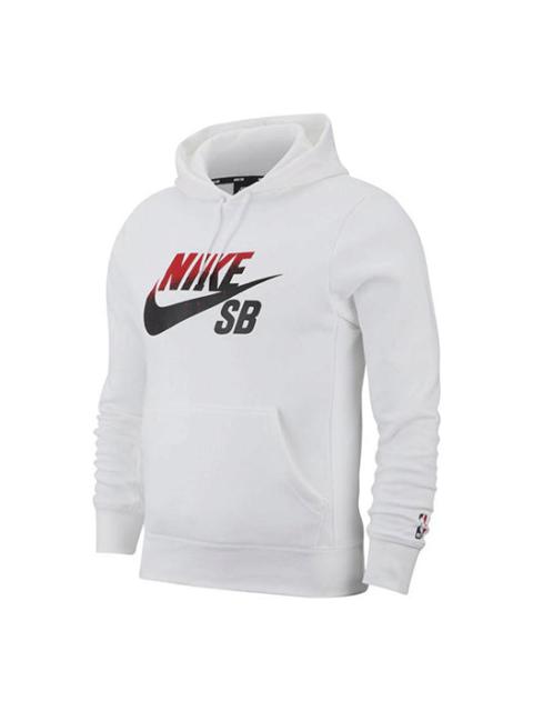 Men's Nike Sb Icon Gradient Logo Skateboard Sports Pullover White BV6751-100