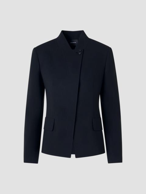 AKRIS Women's Kay Wool-Blend Stand-Collar Jacket - Black