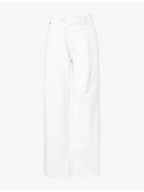 FRAME The Crossover Wide-Leg Denim Jeans