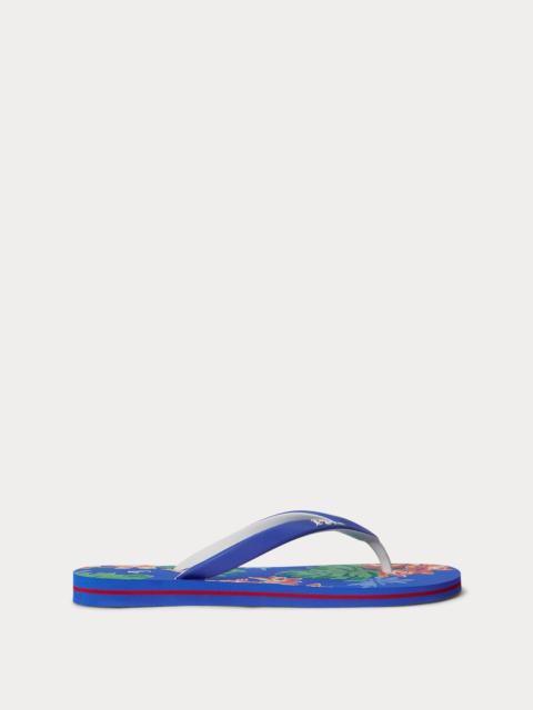 Polo Ralph Lauren Bolt Tropical-Print Flip-Flop
