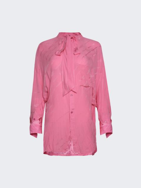 BALENCIAGA Logomania Allover Jacquard Shirt Pink