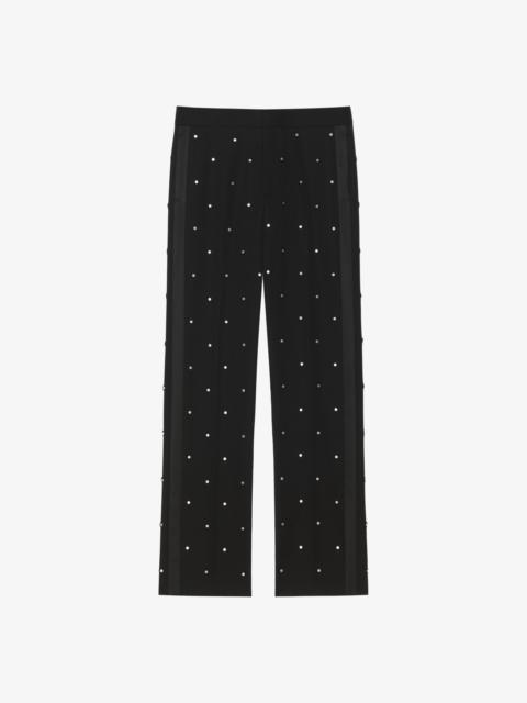Givenchy WIDE PANTS IN WOOL WITH PIPING AND STUDS