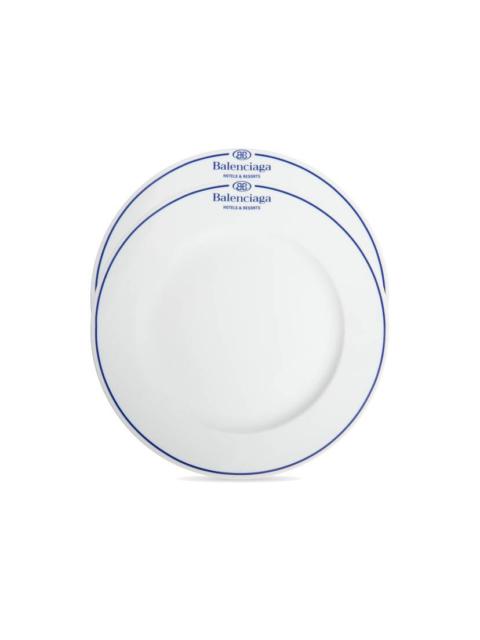 BALENCIAGA Small Plate in White