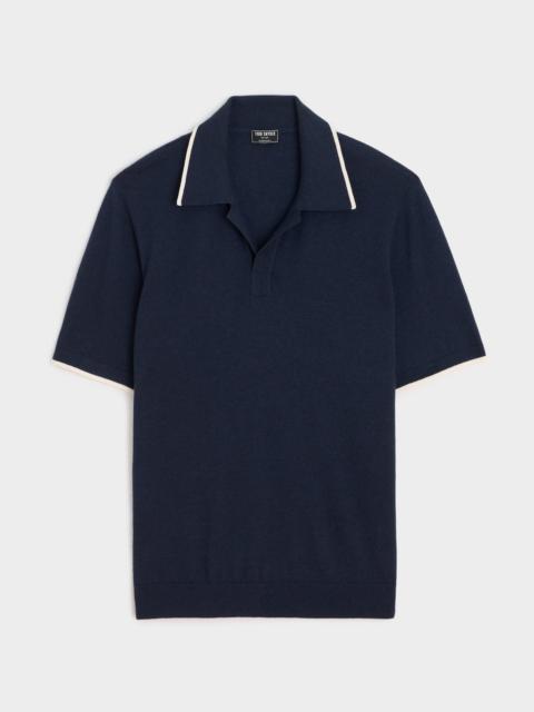 TODD SNYDER Silk-Cashmere Tipped Montauk Sweater Polo