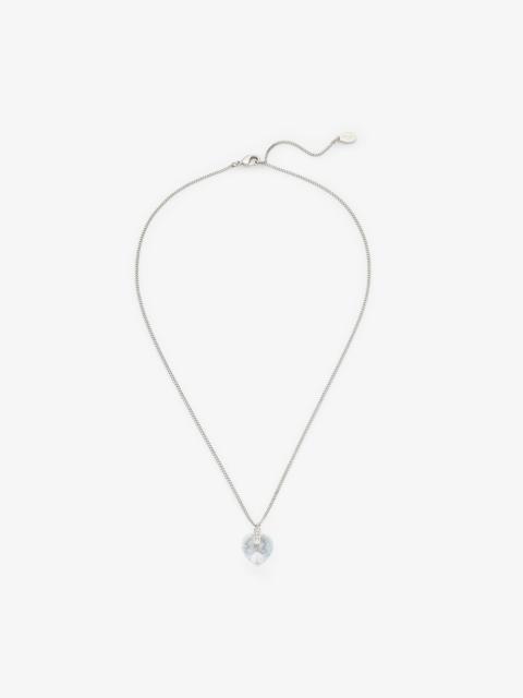 JIMMY CHOO Heart Necklace
Silver-Finish Heart Necklace with Crystals