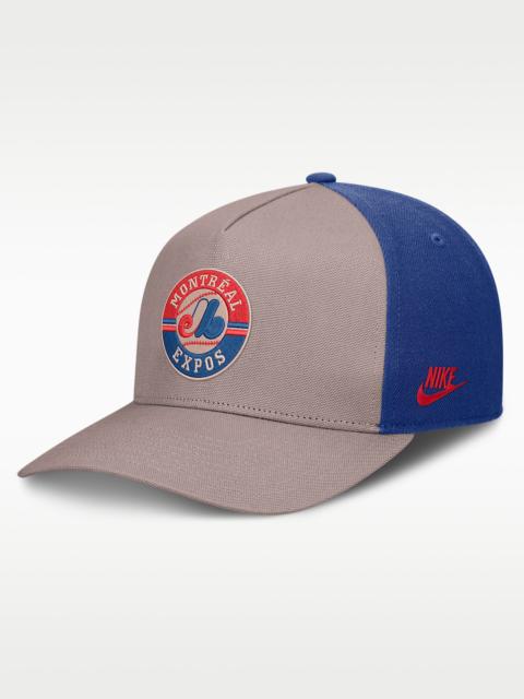 Nike Montreal Expos Cooperstown Rise Men's Nike MLB A-Frame Adjustable Hat