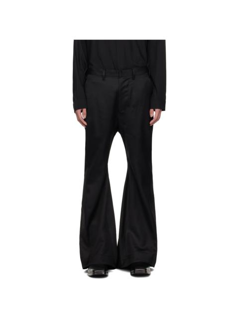 Julius Black Flared Jet Trousers