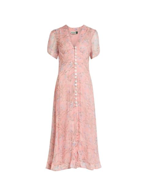 RIXO floral buttoned dress