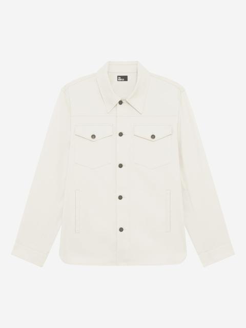 The Kooples OVERSHIRT WITH PATCH POCKETS IN ECRU