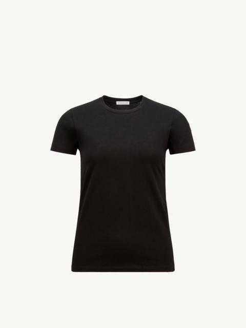 Moncler Logo Patch Cotton Jersey T-Shirt