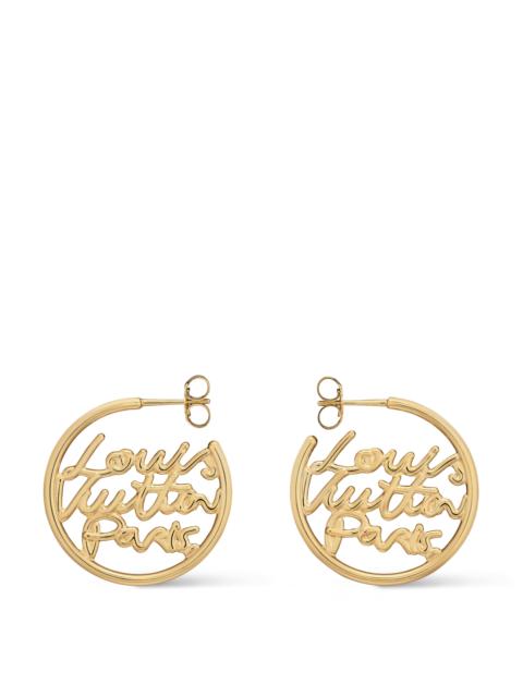 Louis Vuitton LV Script Hoops PM