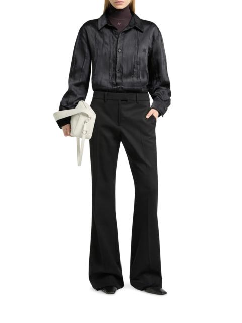 courrèges OVERSIZED SHIRT IN CRINKLED SATIN