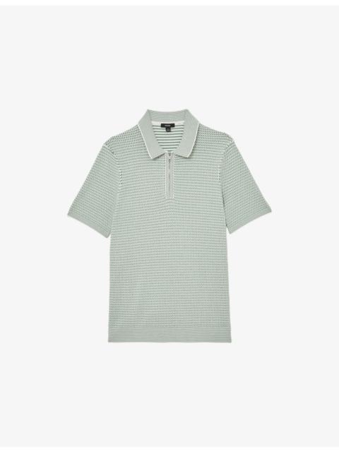 REISS Brink Half-Zip Knitted Polo Shirt