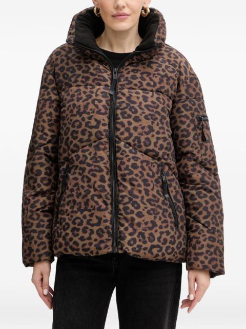 GUESS USA animal-print zip-up jacket