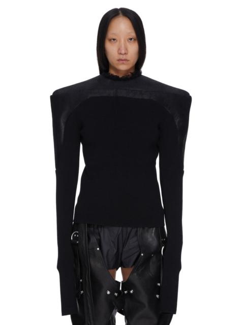 Rick Owens Black Concordians Runway Girdered Reversible Sweater